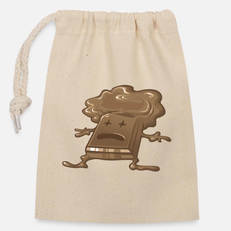 Dead chocolate - Closable cotton gift bag (14x20cm) - nature