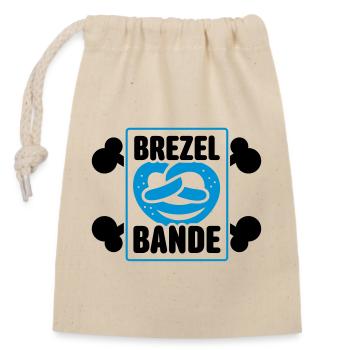 brezel bande - Verschließbarer Geschenkbeutel aus Baumwolle (14x20cm) - Natur - Vorne