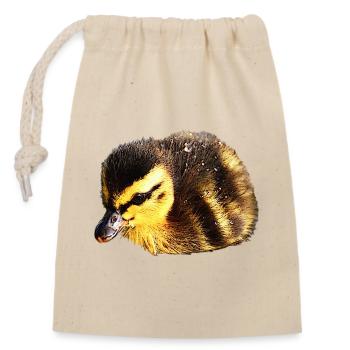 Canards, poussins, oiseaux, bébés animaux - Sac cadeau en coton avec cordon (14 x 20 cm) - nature - Devant