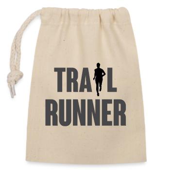 Trailrunner - Verschließbarer Geschenkbeutel aus Baumwolle (14x20cm) - Natur - Vorne