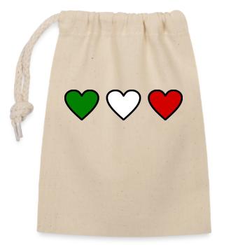 Italie - Sac cadeau en coton avec cordon (14 x 20 cm) - nature - Devant
