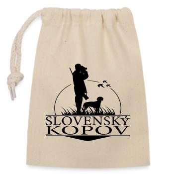 SLOVENSKY KOPOV Jagdhunde Jäger Jagd Wilsigns - Verschließbarer Geschenkbeutel aus Baumwolle (14x20cm) - Natur - Vorne