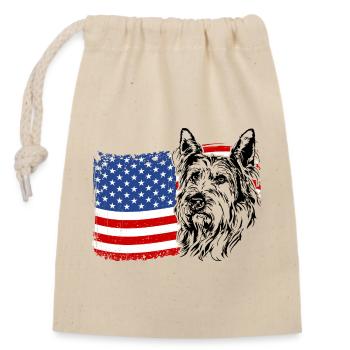 BERGER PICARD Amerika Fahne Sonnenbrille Wilsigns - Verschließbarer Geschenkbeutel aus Baumwolle (14x20cm) - Natur - Vorne