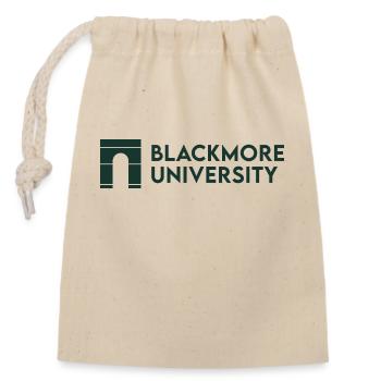 Blackmore University Hoodie - Verschließbarer Geschenkbeutel aus Baumwolle (14x20cm) - Natur - Vorne