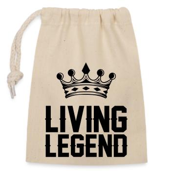 living legend - Verschließbarer Geschenkbeutel aus Baumwolle (14x20cm) - Natur - Vorne