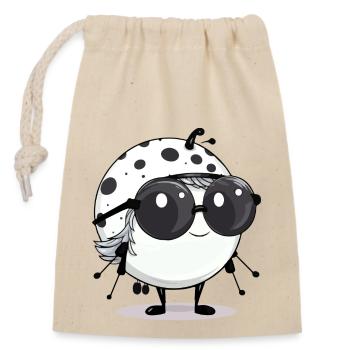 Ali ladybug - Closable cotton gift bag (14x20cm) - nature - Front