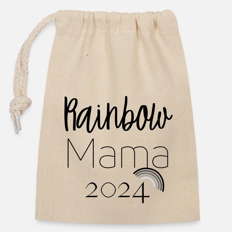 Rainbow Mama 2024 - Closable cotton gift bag (14x20cm) - nature