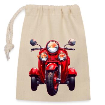 Les scooters sont les témoins d’une époque révolue - Sac cadeau en coton avec cordon (14 x 20 cm) - nature - Devant