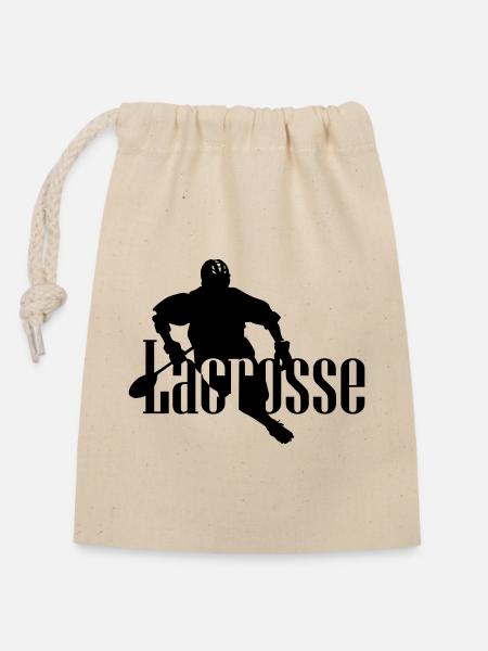 Lacrosse - Verschließbarer Geschenkbeutel aus Baumwolle (14x20cm) - Natur