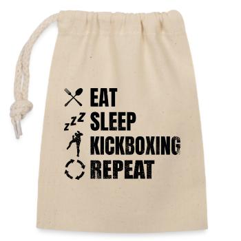 Kickboxer Motivation - Verschließbarer Geschenkbeutel aus Baumwolle (14x20cm) - Natur - Vorne