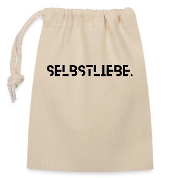 Selbstliebe - Verschließbarer Geschenkbeutel aus Baumwolle (14x20cm) - Natur - Vorne