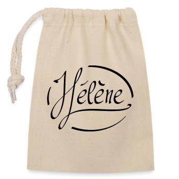 Helen - Verschließbarer Geschenkbeutel aus Baumwolle (14x20cm) - Natur - Vorne