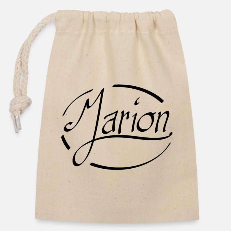 Marion - Sac cadeau en coton avec cordon (14 x 20 cm) - nature