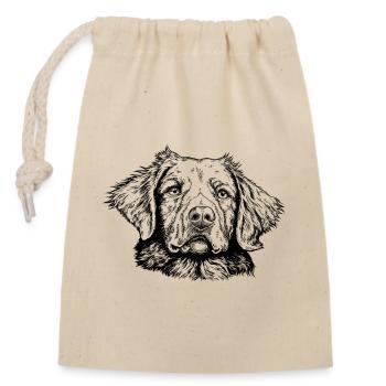 Retriever de la Nouvelle-Écosse - Sac cadeau en coton avec cordon (14 x 20 cm) - nature - Devant