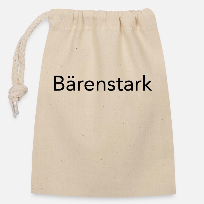 Strapping - Closable cotton gift bag (14x20cm) - nature