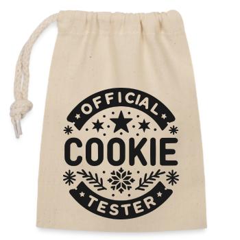 Official Cookie Tester - Closable cotton gift bag (14x20cm) - nature - Front
