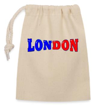 DISTORSION DE LON DON - Sac cadeau en coton avec cordon (14 x 20 cm) - nature - Devant