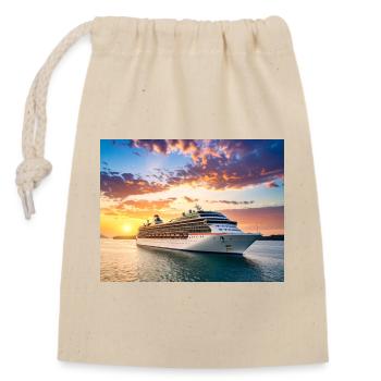 Sunset Cruise - Closable cotton gift bag (14x20cm) - nature - Front