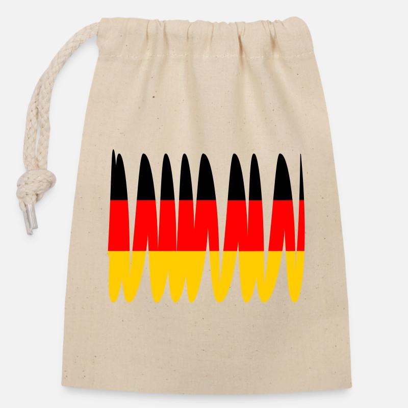 Drapeau de l’Allemagne - Sac cadeau en coton avec cordon (14 x 20 cm) - nature