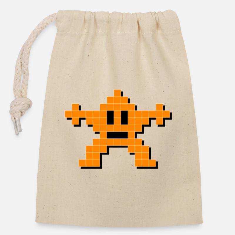 Momo - Closable cotton gift bag (14x20cm) - nature