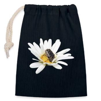 Cétoine dorée - Sac cadeau en coton avec cordon (14 x 20 cm) - bleu marine - Devant