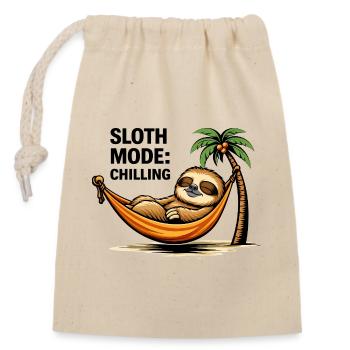 Paresseux relaxants dans un hamac tropical - Sac cadeau en coton avec cordon (14 x 20 cm) - nature - Devant