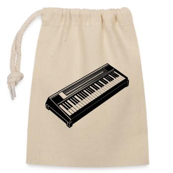 Electronic Keyboard - Closable cotton gift bag (14x20cm) - nature - Front