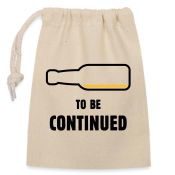 À suivre (Bière / Bière (POS 2C)) - Sac cadeau en coton avec cordon (14 x 20 cm) - nature - Devant