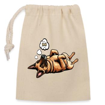 Malinois Belgian Shepherd Malinois Owner - Closable cotton gift bag (14x20cm) - nature - Front