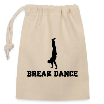 break dance - Closable cotton gift bag (14x20cm) - nature - Front