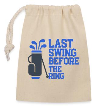 Last Swing Before The Ring - Verschließbarer Geschenkbeutel aus Baumwolle (14x20cm) - Natur - Vorne