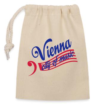 vienna - Closable cotton gift bag (14x20cm) - nature - Front