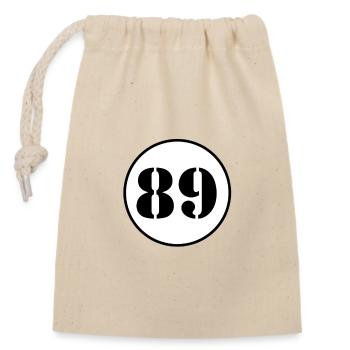 NUMÉRO 89 quatre-vingt-neuf cadeau d'anniversaire - Sac cadeau en coton avec cordon (14 x 20 cm) - nature - Devant