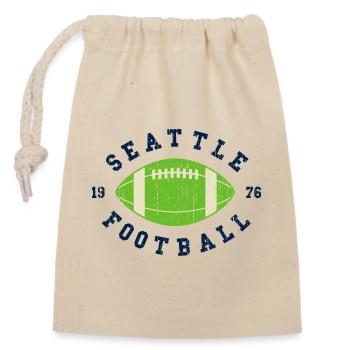 Seattle Football - Closable cotton gift bag (14x20cm) - nature - Front