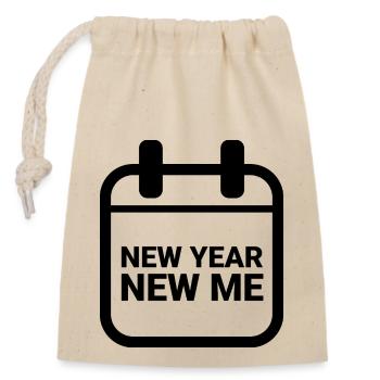 New year New me - Sac cadeau en coton avec cordon (14 x 20 cm) - nature - Devant
