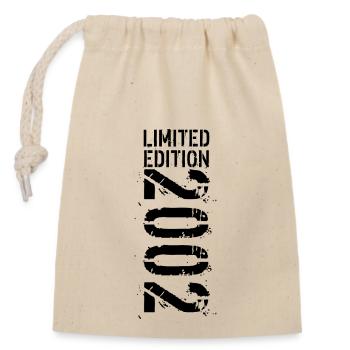 2002, l'année de naissance ultime LIMITED EDITION - Sac cadeau en coton avec cordon (14 x 20 cm) - nature - Devant