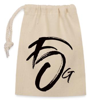 Masterfog Logo Musik Newcomer Merchandise Hip Hop - Verschließbarer Geschenkbeutel aus Baumwolle (14x20cm) - Natur - Vorne
