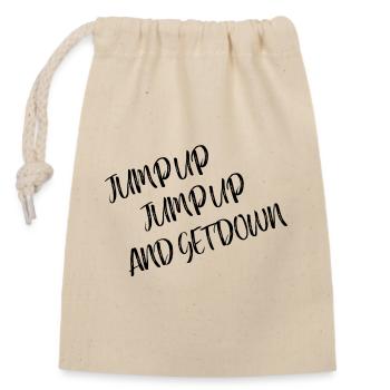 Lyrics - Jump Around - Verschließbarer Geschenkbeutel aus Baumwolle (14x20cm) - Natur - Vorne