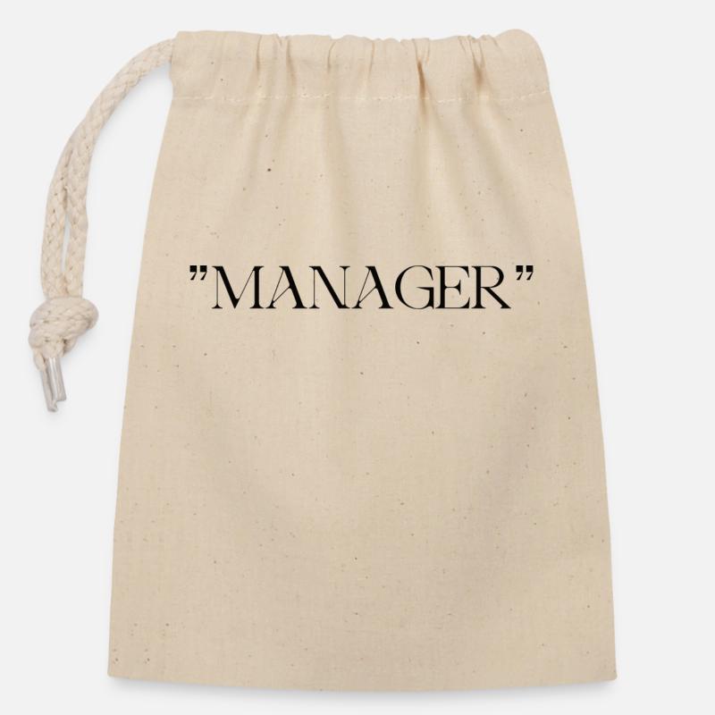 MANAGER - Verschließbarer Geschenkbeutel aus Baumwolle (14x20cm) - Natur