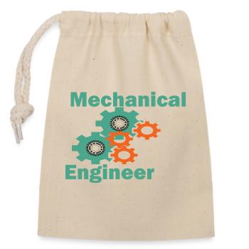 Mechanical Engineering Funny Engineer - Closable cotton gift bag (14x20cm) - nature - Front