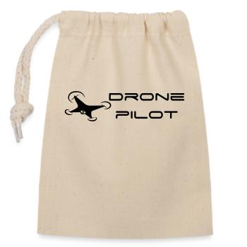 Drone Pilot - Verschließbarer Geschenkbeutel aus Baumwolle (14x20cm) - Natur - Vorne
