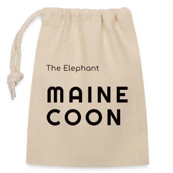 The Elephant Maine Coon - Confortaa Style - Closable cotton gift bag (14x20cm) - nature - Front