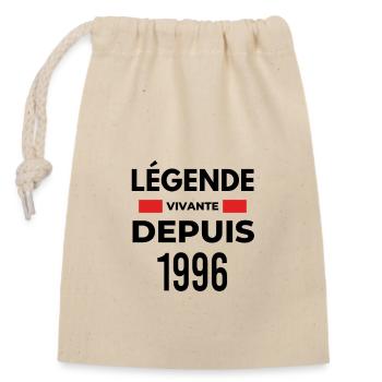 Légende vivante depuis 1996 - Sac cadeau en coton avec cordon (14 x 20 cm) - nature - Devant