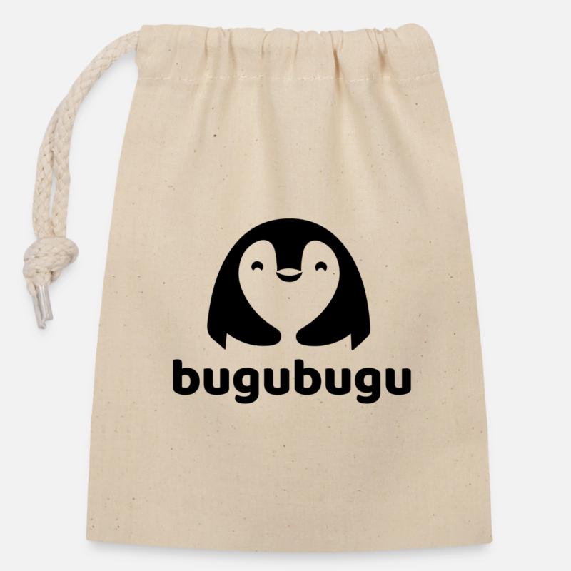 bugubugu - Verschließbarer Geschenkbeutel aus Baumwolle (14x20cm) - Natur