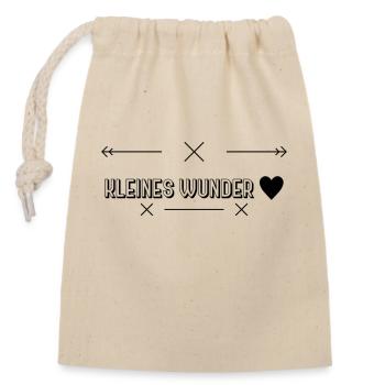 Dictons de bébé - Sac cadeau en coton avec cordon (14 x 20 cm) - nature - Devant