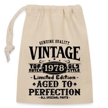 T-shirt d’anniversaire emblématique de 1978 - Sac cadeau en coton avec cordon (14 x 20 cm) - nature - Devant