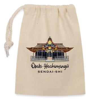 Japan, Osaki Hachimangu Shrine, Sendai, drawing - Closable cotton gift bag (14x20cm) - nature - Front