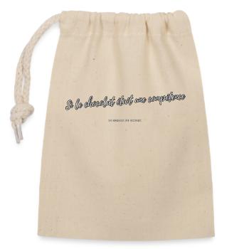 Compétence chocolat - Sac cadeau en coton avec cordon (14 x 20 cm) - nature - Devant