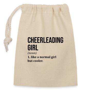 Cheerleader - Closable cotton gift bag (14x20cm) - nature - Front