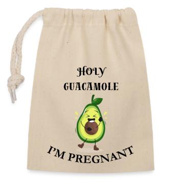 Holy Guacamole I'm pregnant - Closable cotton gift bag (14x20cm) - nature - Front